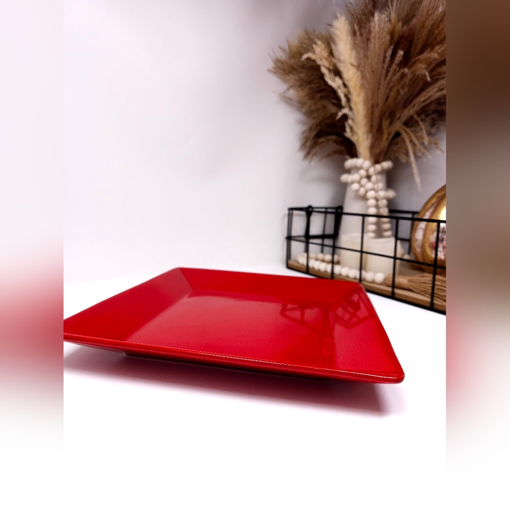 Waechtersbach Germany Plate, Candy Apple by Noble Excellence Collection, Square